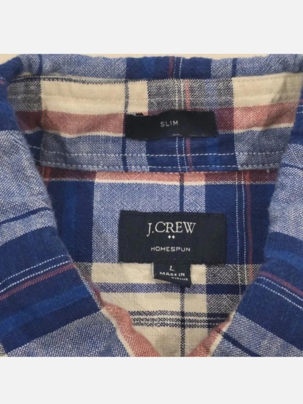 J. Crew Slim Fit HomeSpun Button Down L